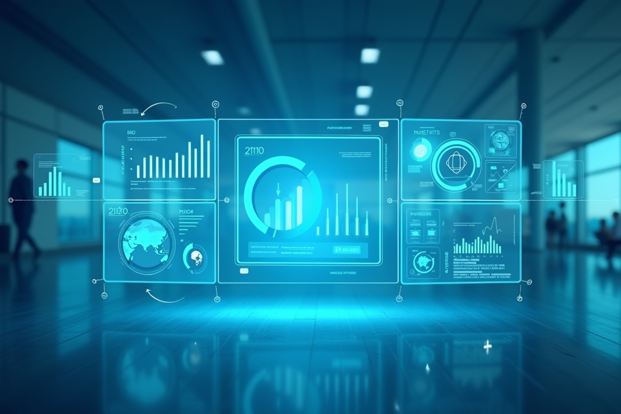 Financial industry overview with data visualization
